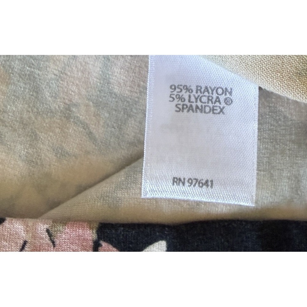 J. Jill Wearever Collection Dress L Shift Double V-Neck Pleat Floral Pockets - Picture 11 of 12